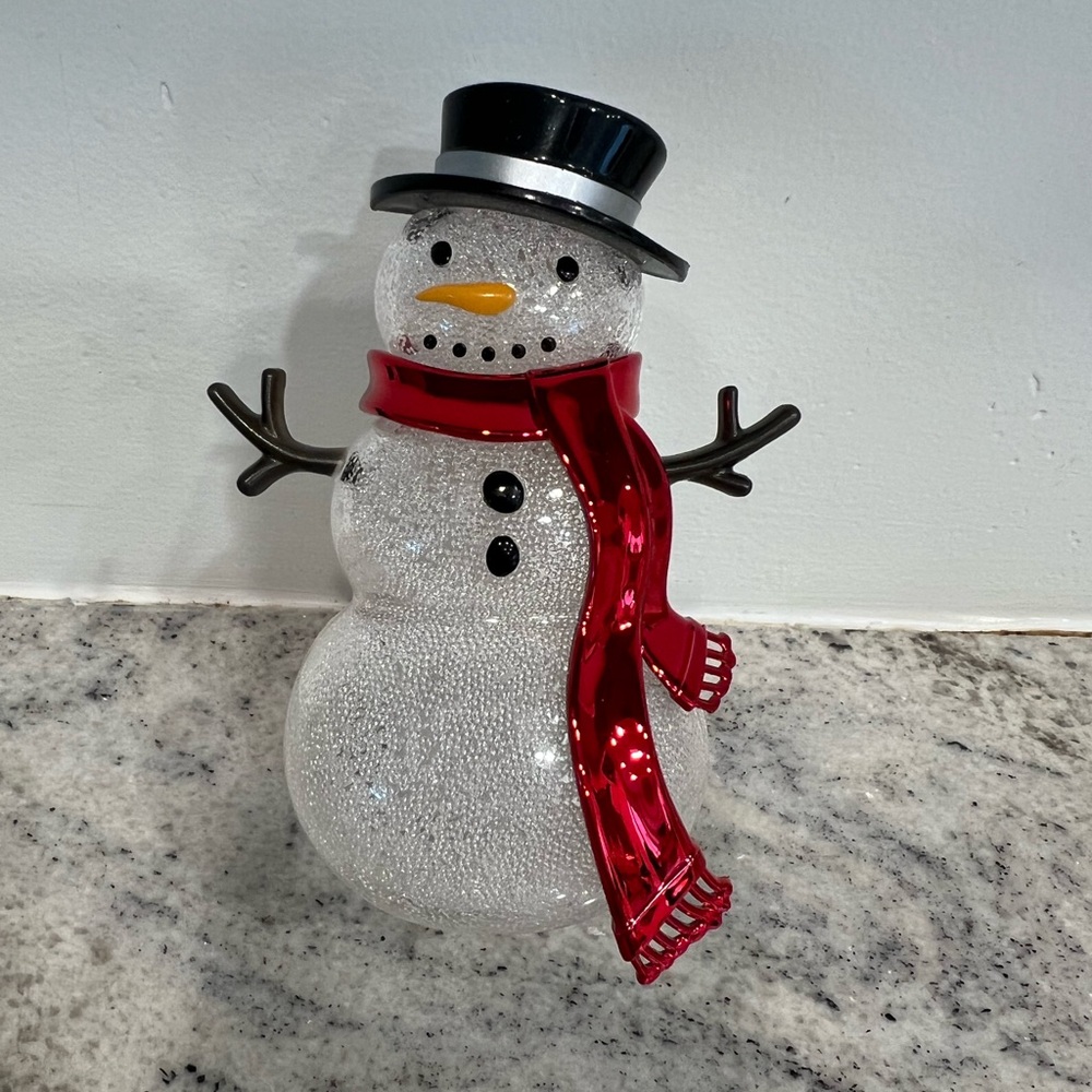 Festive holiday Snowman bath and body home fragrance plug in night light